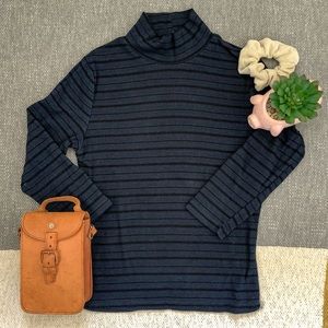 Mock neck fitted top